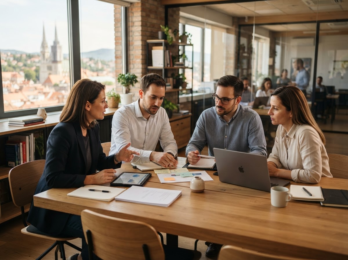 Štedorix analysts reviewing AI-driven portfolio data